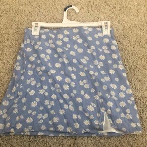 Blue Daisy Floral Skirt